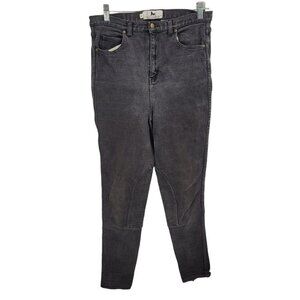 Stateline tack womens 12 black gray wash denim jeans riding pants cotton blend
